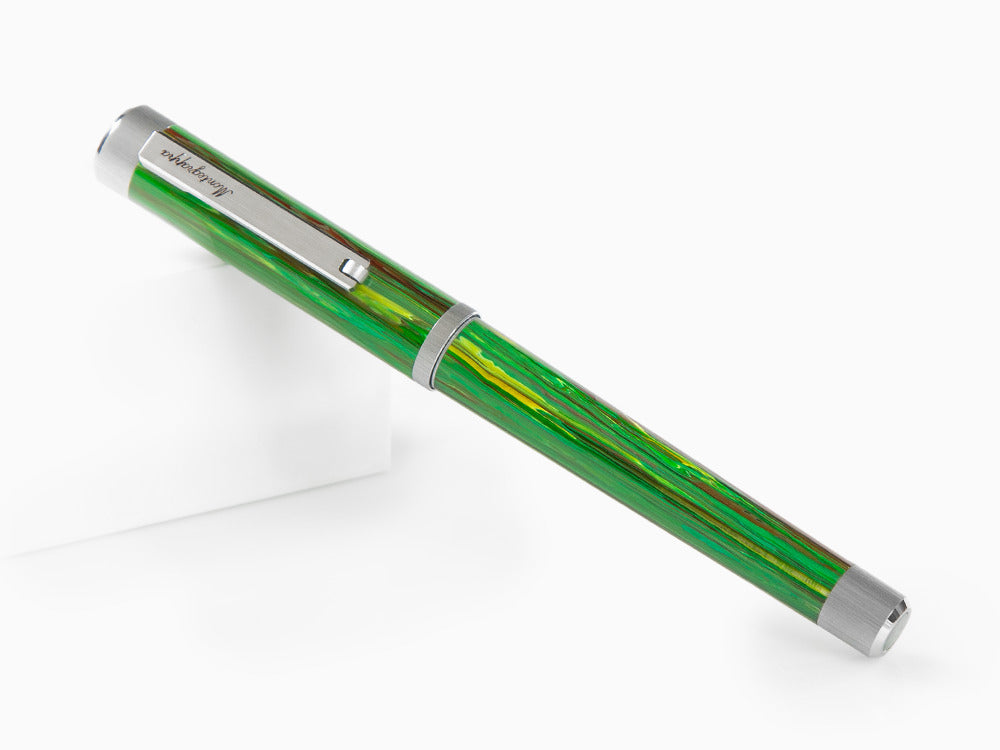 Roller Montegrappa Zero Zodiac Virgo, Montegrappite, Verde, Acero, ISZEZRIP-G8