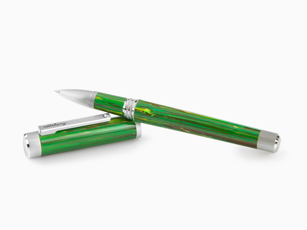 Roller Montegrappa Zero Zodiac Virgo, Montegrappite, Verde, Acero, ISZEZRIP-G8