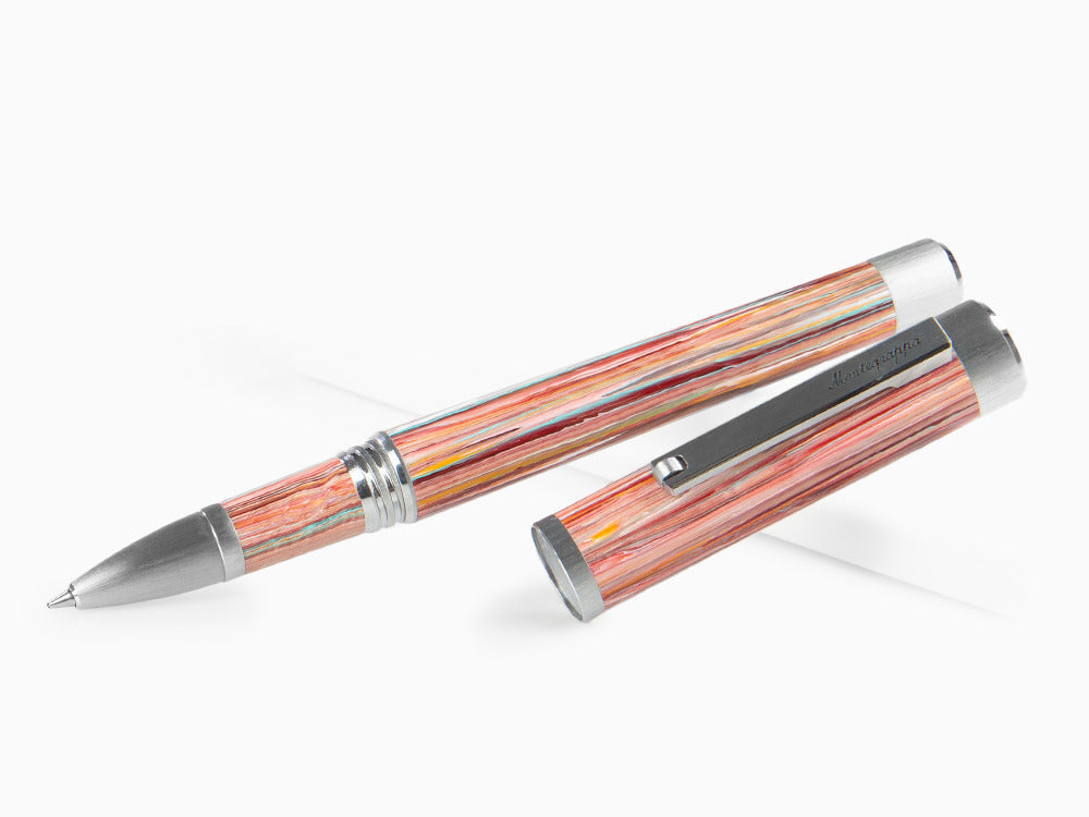 Roller Montegrappa Zero Zodiac Piscis, Rosa, Acero Inoxidable, ISZEZRIP-S2