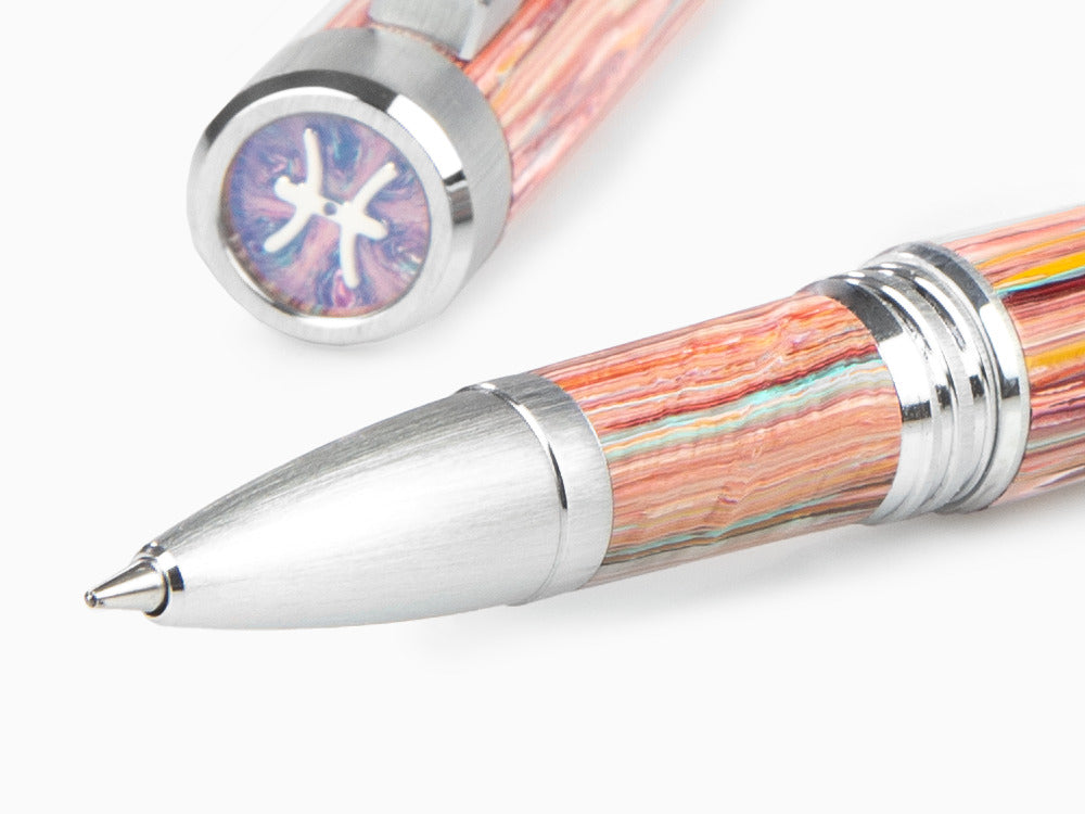 Roller Montegrappa Zero Zodiac Piscis, Rosa, Acero Inoxidable, ISZEZRIP-S2