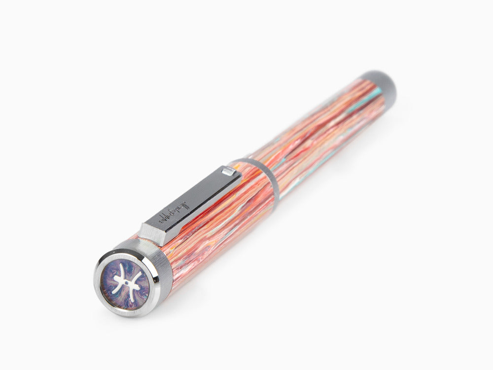 Roller Montegrappa Zero Zodiac Piscis, Rosa, Acero Inoxidable, ISZEZRIP-S2