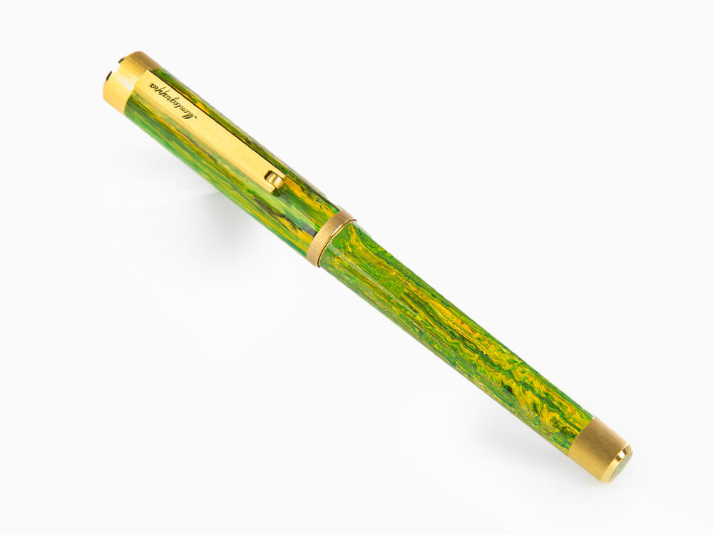 Roller Montegrappa Zero Zodiac Geminis, Verde, PVD Oro, ISZEZRIY-G7