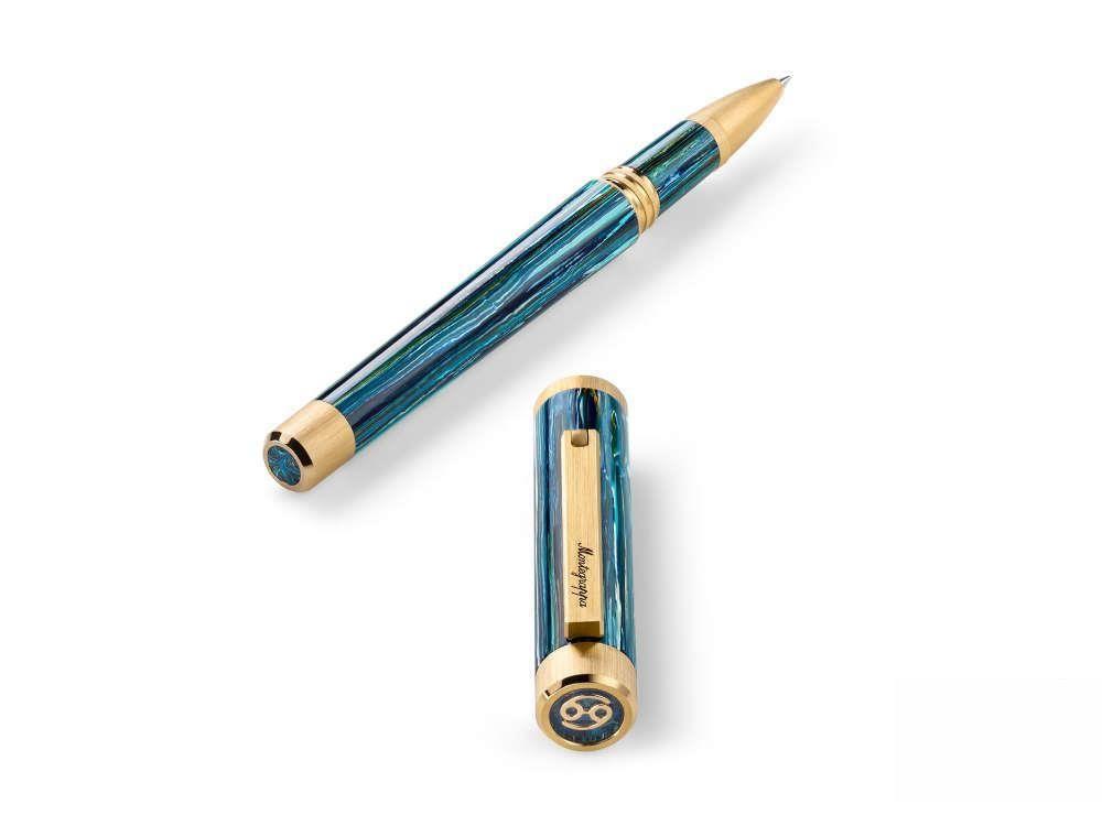 Roller Montegrappa Zero Zodiac Cancer, Azul, PVD Oro, ISZEZRIY-G9