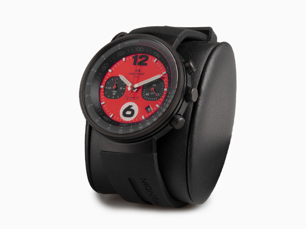 Reloj de Cuarzo Montjuic Speed Chronograph, Rojo, 45 mm, MJ2.0602.B