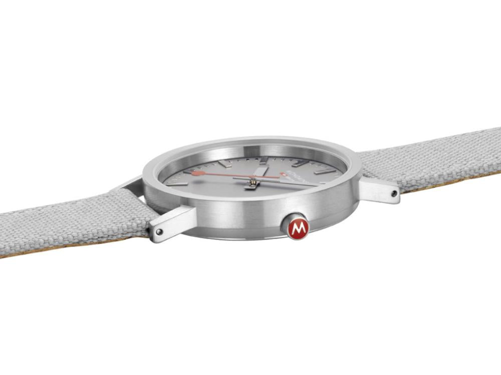 Reloj de Cuarzo Mondaine SBB Classic, Gris, 36 mm, Textil, A660.30314.80SBH