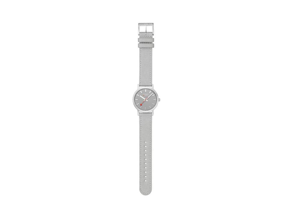 Reloj de Cuarzo Mondaine SBB Classic, Gris, 36 mm, Textil, A660.30314.80SBH