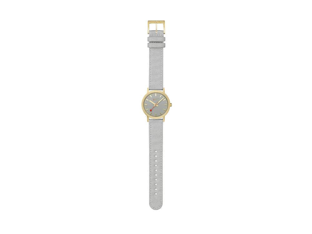 Reloj de Cuarzo Mondaine Classic, Gris, 36 mm, Correa textil, A660.30314.80SBU