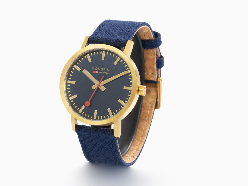 Reloj de Cuarzo Mondaine Classic, Azul, 40 mm, Correa textil, A660.30360.40SBQ