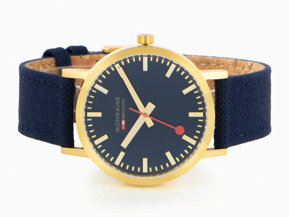 Reloj de Cuarzo Mondaine Classic, Azul, 40 mm, Correa textil, A660.30360.40SBQ