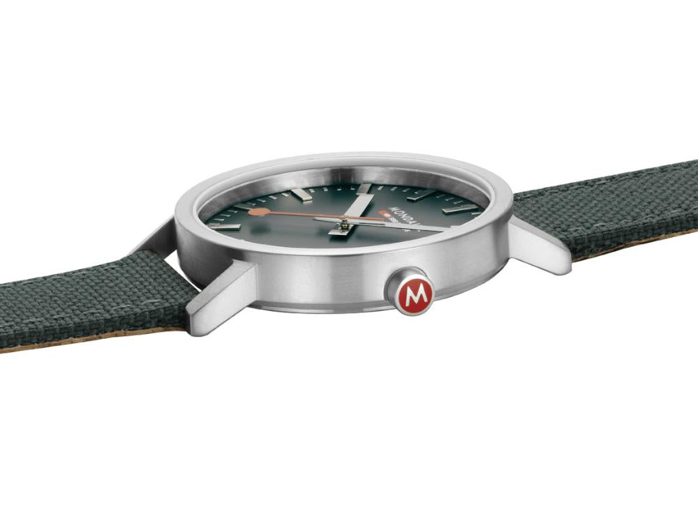 Reloj de Cuarzo Mondaine SBB Classic, Verde, 40 mm, Textil, A660.30360.60SBF