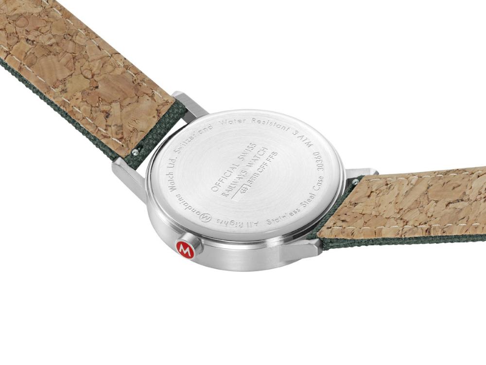 Reloj de Cuarzo Mondaine SBB Classic, Verde, 40 mm, Textil, A660.30360.60SBF