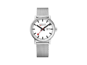 Reloj de Cuarzo Mondaine SBB Evo2 Big, Blanco, 40 mm, Día, MSE.40210.SM