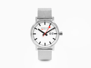 Reloj de Cuarzo Mondaine SBB Evo2 Big, Blanco, 40 mm, Día, MSE.40210.SM