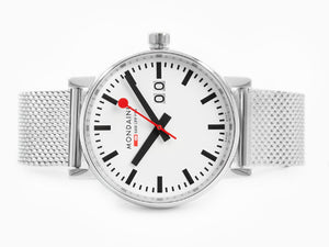 Reloj de Cuarzo Mondaine SBB Evo2 Big, Blanco, 40 mm, Día, MSE.40210.SM