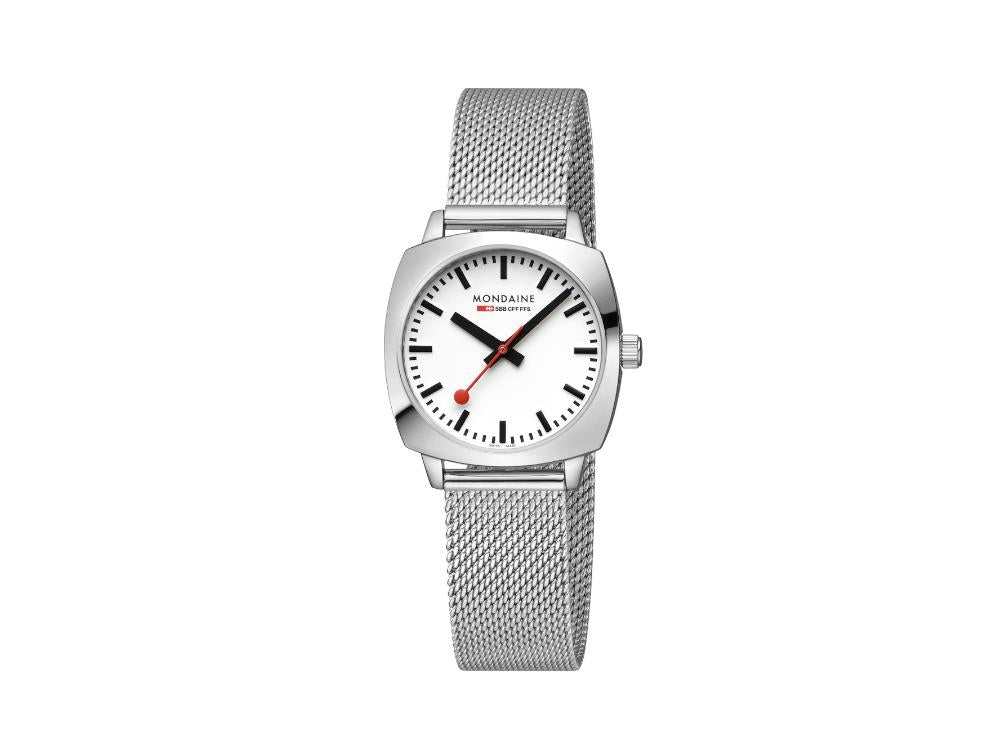 Reloj de Cuarzo Mondaine Cushion, Blanco, 31 mm, MSL.31110.SM