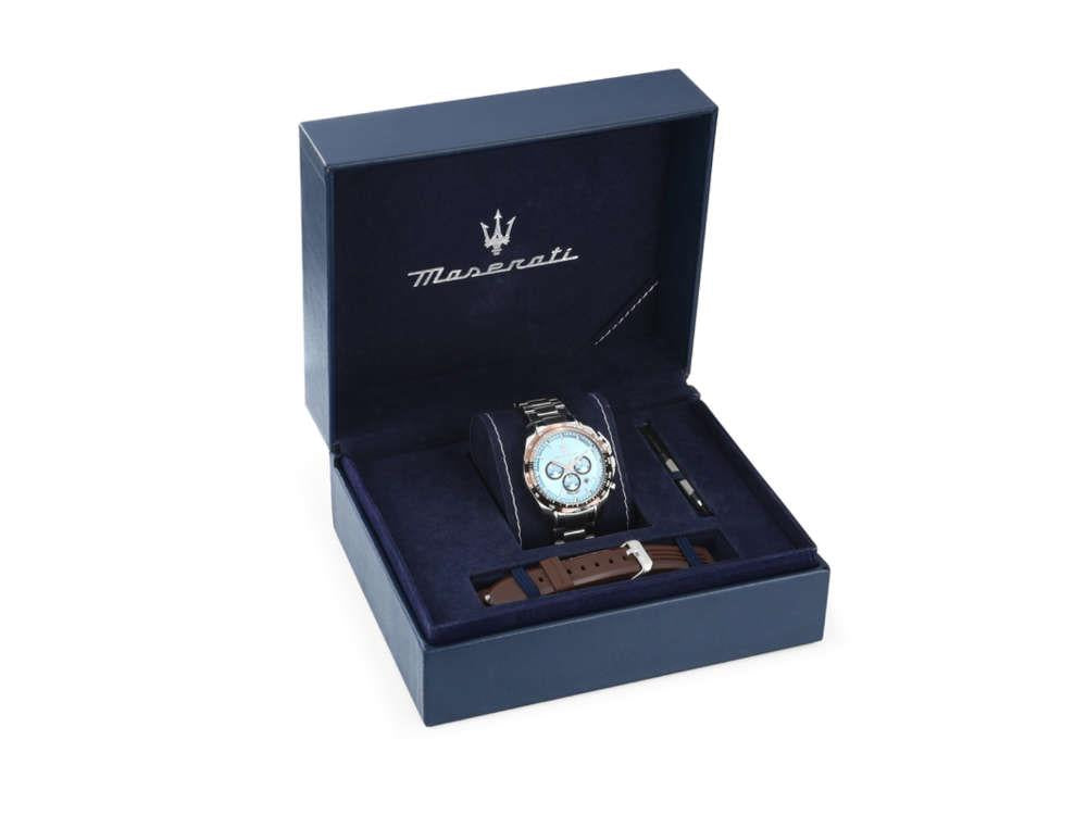 Reloj de Cuarzo Maserati Traguardo, Azul Celeste, Edición Especial, R8873612064