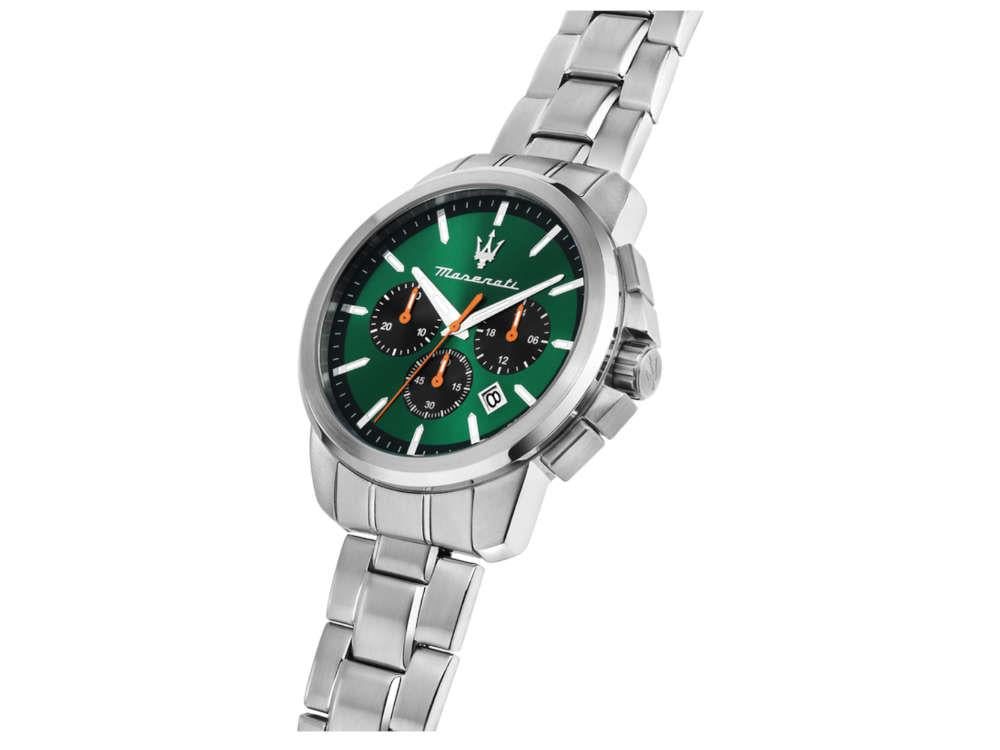 Reloj de Cuarzo Maserati Successo, Verde, 42 mm, Cristal mineral R8873621043