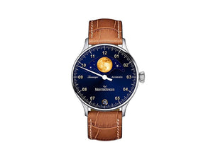 Reloj Automático Meistersinger Lunascope, Azul, ETA 2836-2, 40mm, Piel, LS908G