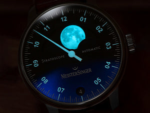 Reloj Automático Meistersinger Stratoscope, SW 220-1, 43 mm, Azul, ST982-SVSL02