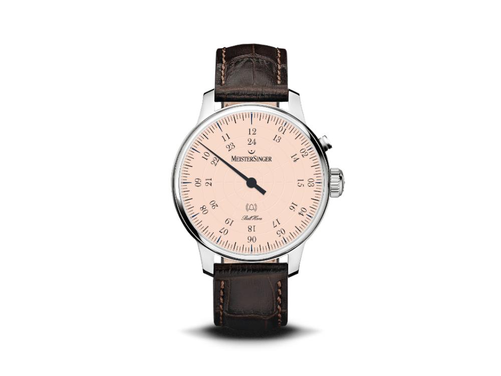 Reloj Automático Meistersinger Bell Hora, SW 200, Beige, 43 mm, BHO913-SG02