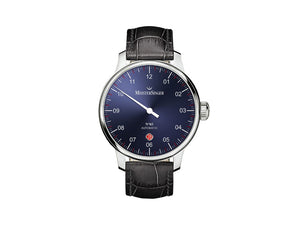 Reloj Automático Meistersinger N3 - 40 mm, Azul, 40mm, Negro, Día, DM908-SG01