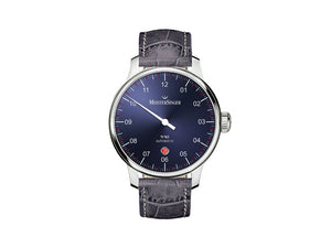 Reloj Automático Meistersinger N3 - 40 mm, Azul, 40mm, gris, Día, DM908-SG06