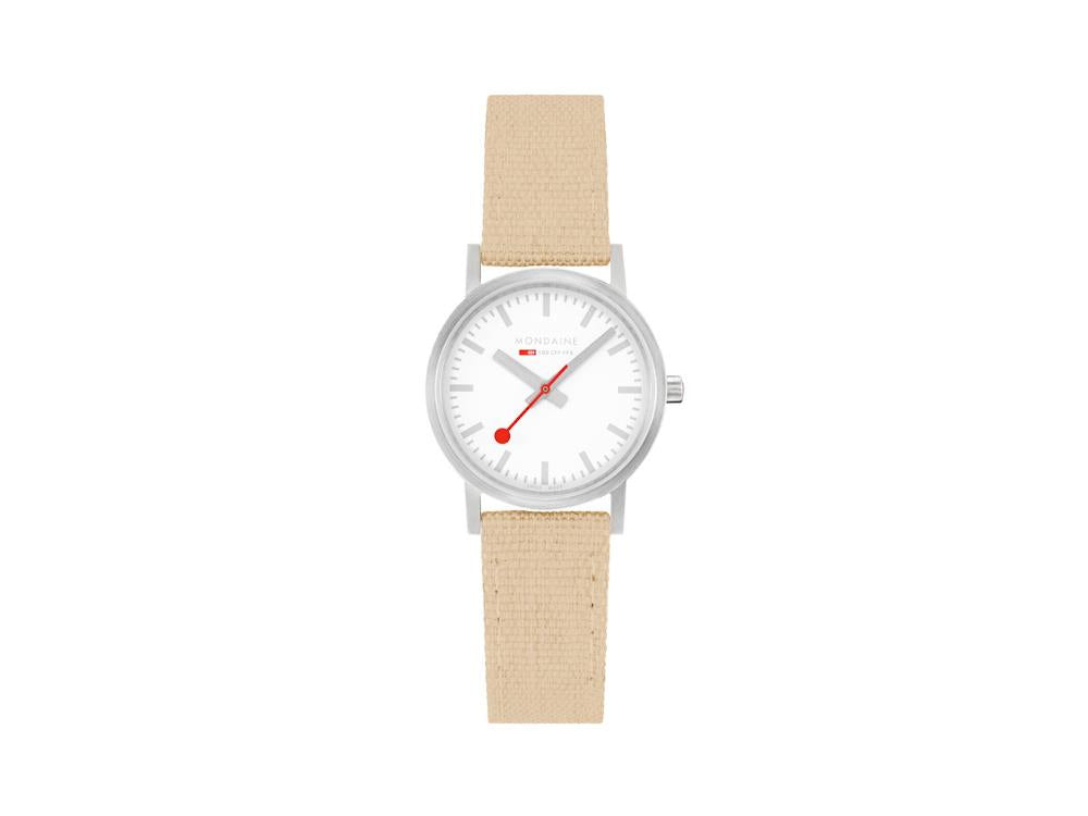 Reloj de Cuarzo Mondaine Classic, Blanco, 30 mm, Correa textil, A658.30323.17SBK