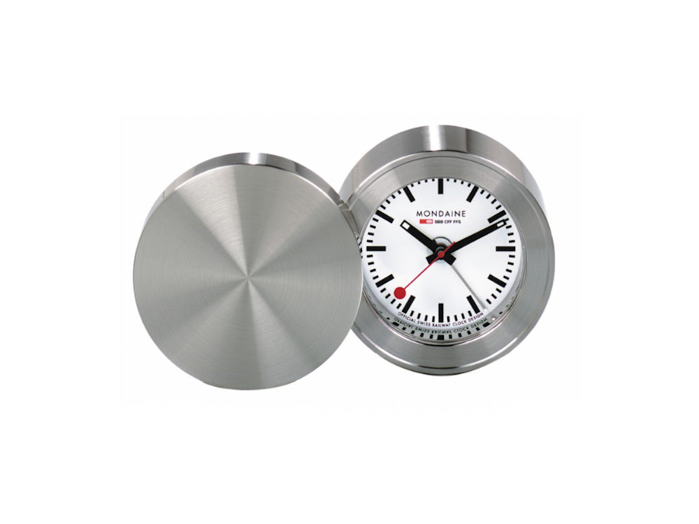 Reloj de Viaje de Cuarzo Mondaine Clocks, Blanco, 50mm, MSM.64410