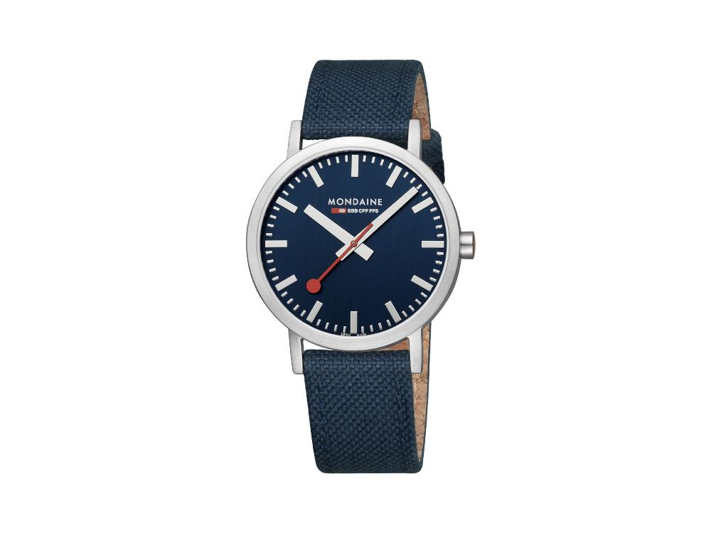 Reloj de Cuarzo Mondaine SBB Classic, Azul, 40 mm, Textil, A660.30360.40SBD