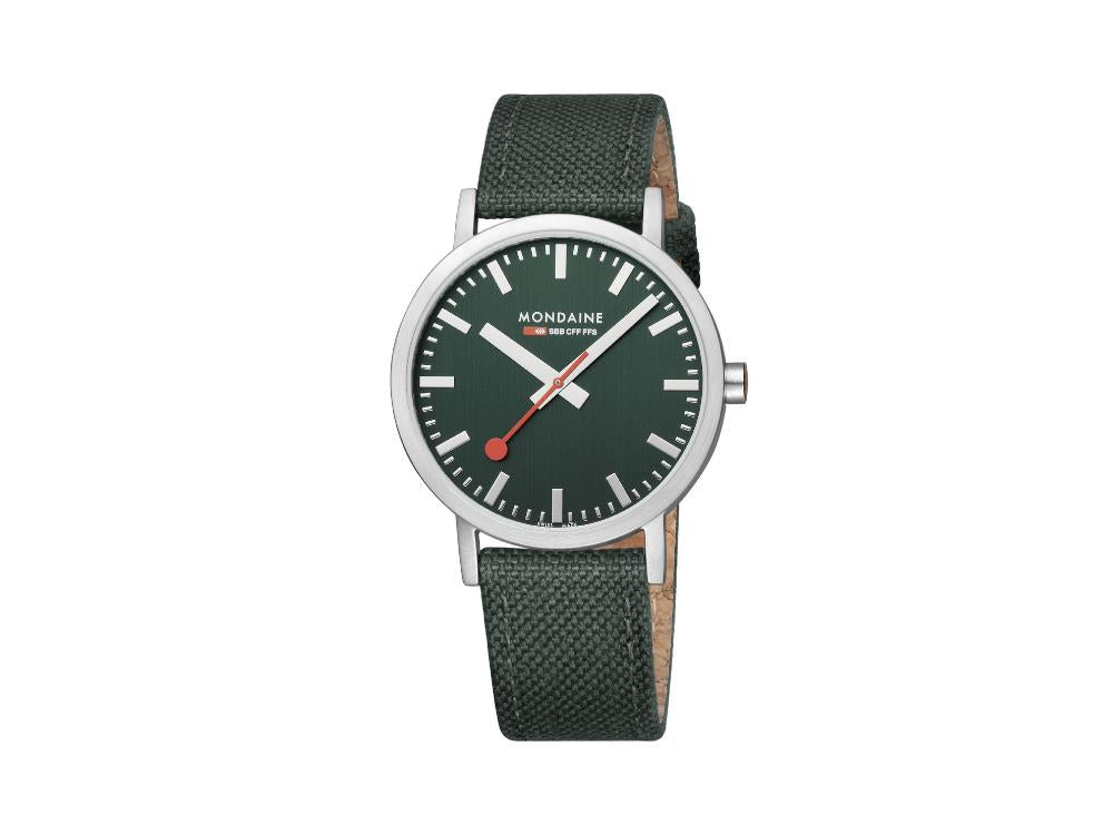 Reloj de Cuarzo Mondaine SBB Classic, Verde, 40 mm, Textil, A660.30360.60SBF