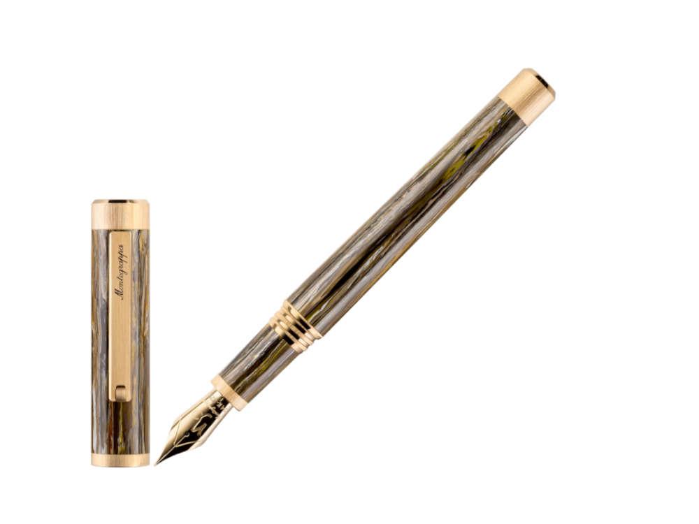 Estilográfica Montegrappa Zero Zodiac Capricornio, 14K, LE, ISZEZ-4Y-M3