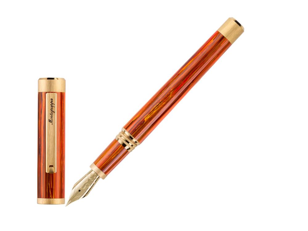 Pluma Montegrappa Zero Zodiac Leo, Oro 14k, Ed. Limitada, ISZEZ-4Y-O2