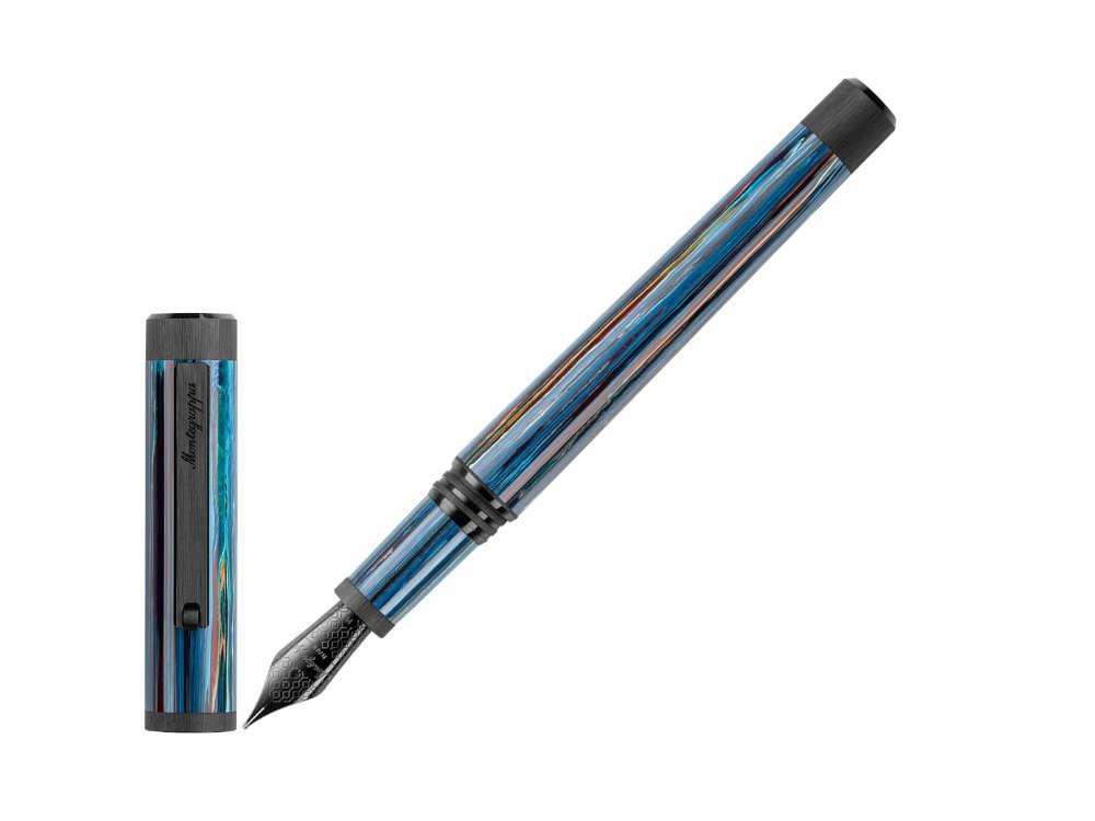 Pluma Estilográfica Montegrappa Zero Zodiac Libra, Acero, ISZEZ-IC-B8