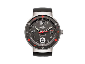 Reloj de Cuarzo Montjuic Standard SS, Acero Inoxidable, Negro, 43 mm, MJ1.0102.S