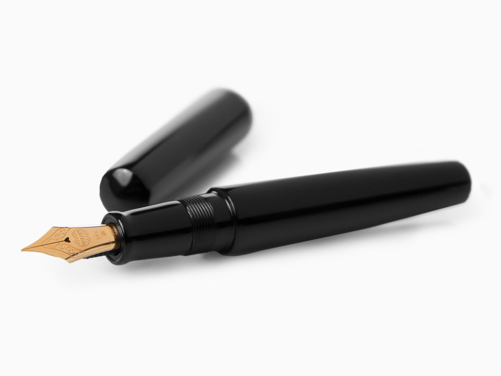 Pluma Estilográfica Nakaya Cigar Kuro-Roiro Piccolo, Negro, Oro Rosa 14k