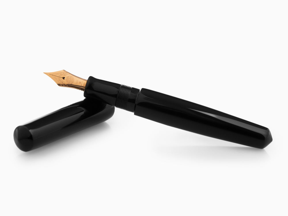 Pluma Estilográfica Nakaya Cigar Kuro-Roiro Piccolo, Negro, Oro Rosa 14k