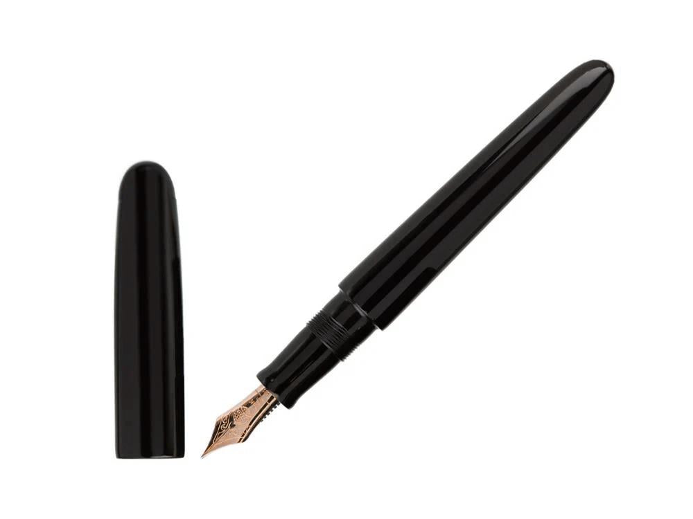 Pluma Estilográfica Nakaya Cigar Kuro-Roiro Portable, Ebonita, Oro 14k