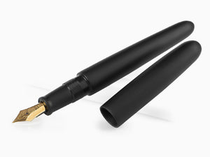 Pluma Estilográfica Nakaya Cigar Portable Black Hairline, Ebonita