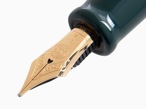 Pluma Estilográfica Nakaya D-17mm Cigar Portable, Midori, Oro 14k