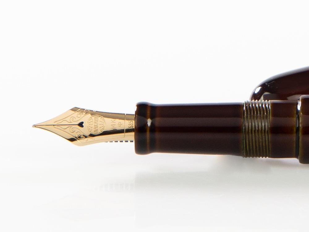 Pluma Estilográfica Nakaya Cigar, Mukuge, Ebonita y laca Urushi