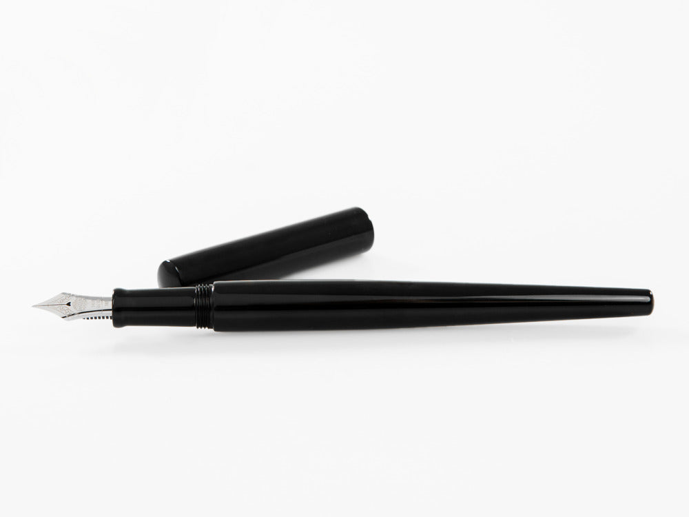 Pluma Estilográfica Nakaya Desk Kuro-Roiro, Negro, Oro 14k rodio