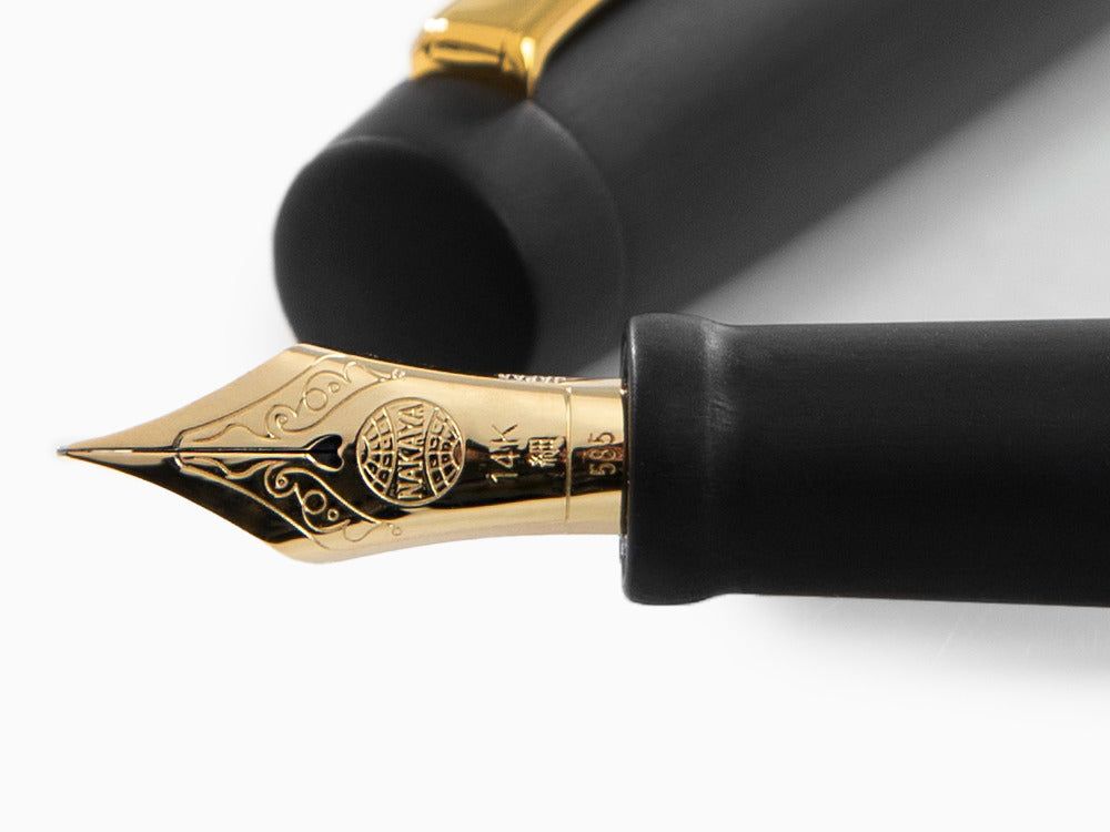 Pluma Estilográfica Nakaya Neo-Standard, Black Hairline, Ebonita