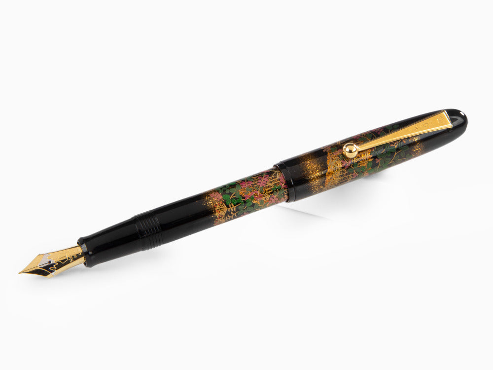 Pluma Estilográfica Namiki Yukari Flower Fence, Laca Urushi, FN-10M-HA