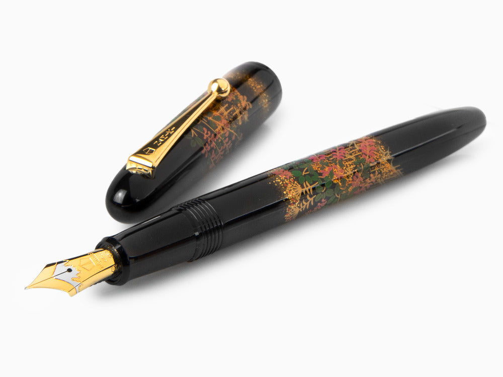 Pluma Estilográfica Namiki Yukari Flower Fence, Laca Urushi, FN-10M-HA