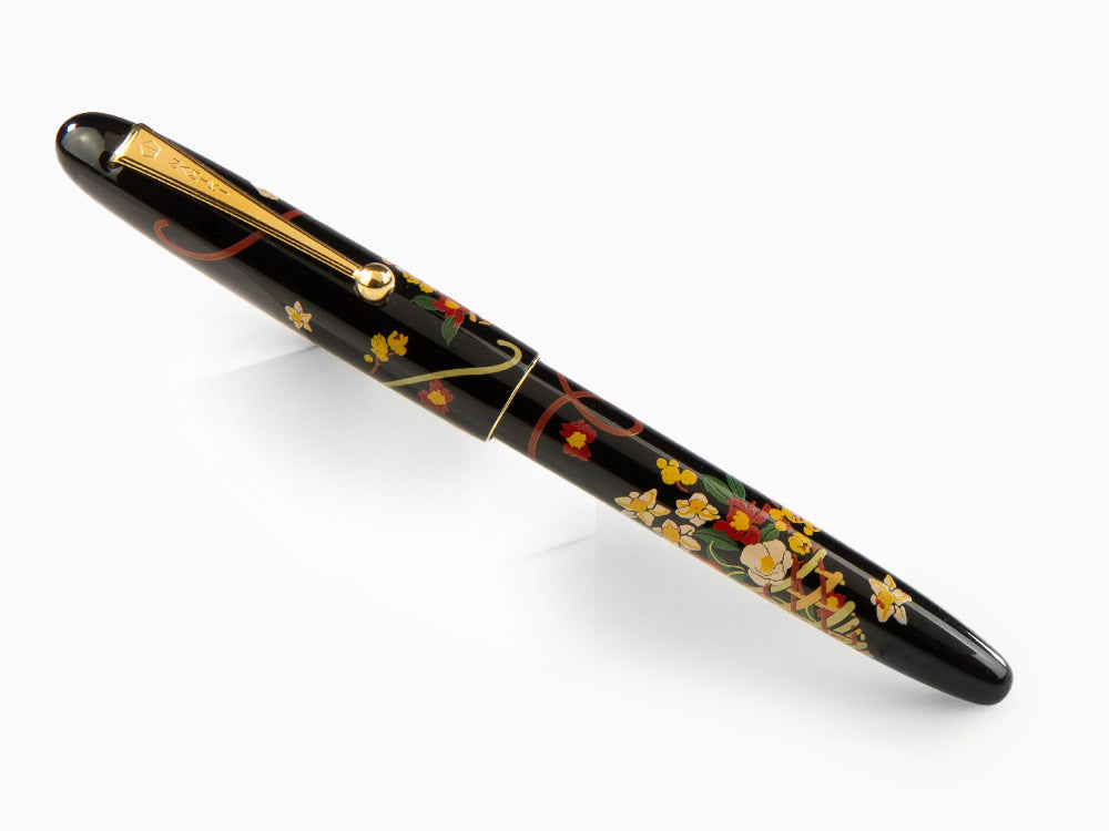 Pluma Estilográfica Namiki Nippon Art Flower Basket, Adornos en oro