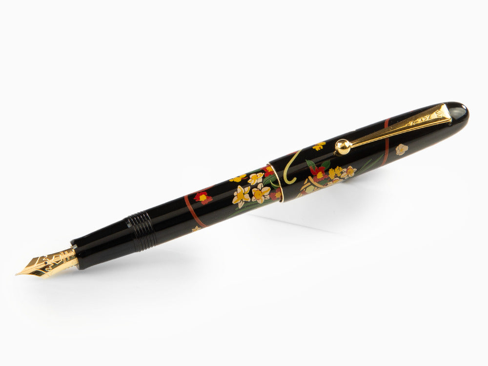 Pluma Estilográfica Namiki Nippon Art Flower Basket, Adornos en oro