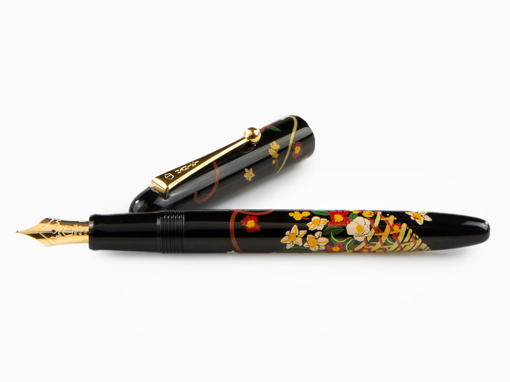 Pluma Estilográfica Namiki Nippon Art Flower Basket, Adornos en oro