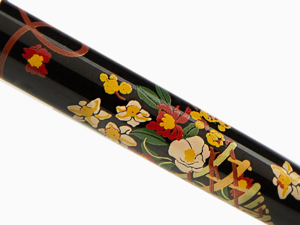 Pluma Estilográfica Namiki Nippon Art Flower Basket, Adornos en oro