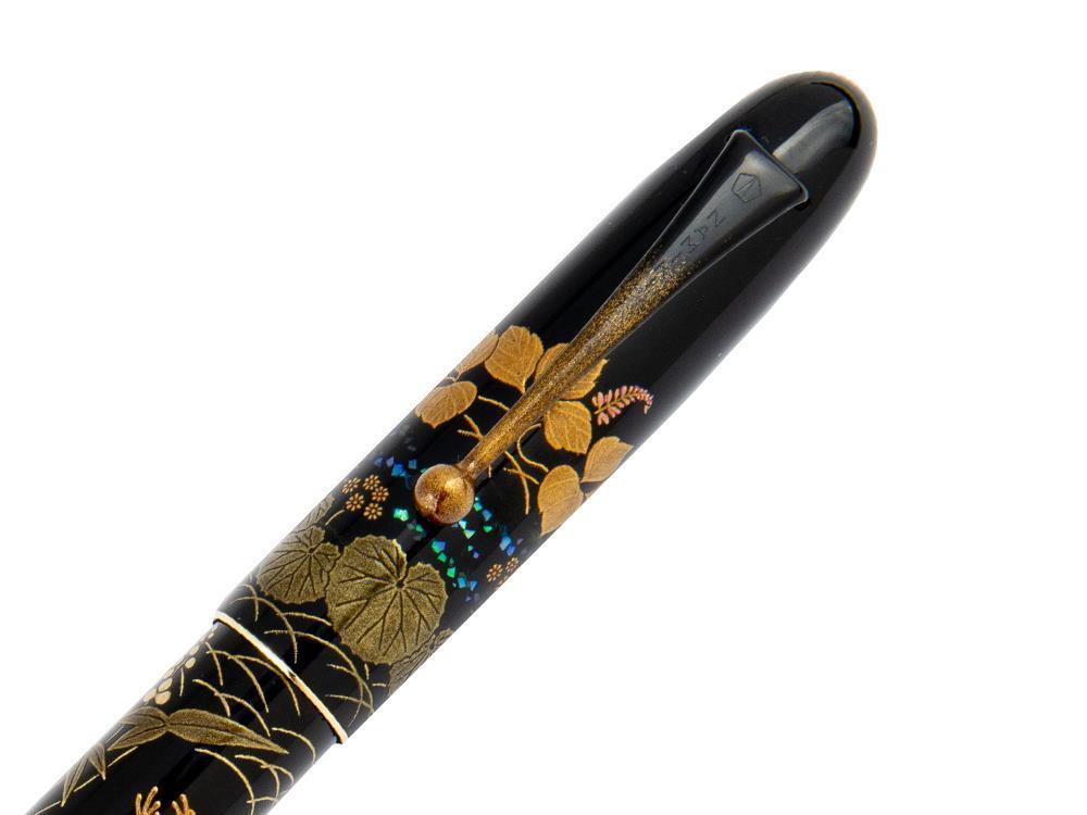 Estilográfica Namiki Yukari Royale Frog, Laca Urushi, Oro, Taka Maki-e