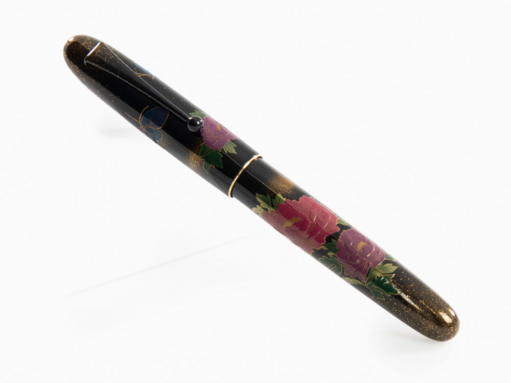 Estilográfica Namiki Yukari Royale Peony & butterfly, Togidashi Maki-e